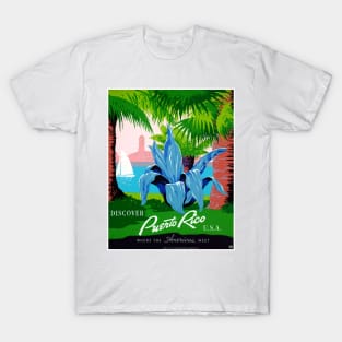 Vintage Travel Poster USA Puerto Rico T-Shirt